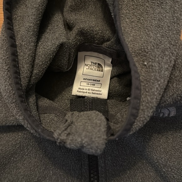 The North Face | Hooded Fleece | Gray | Baby | Toddler | size 18-24M - Picture 3 of 4